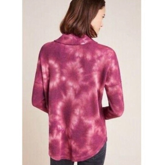 NWT Anthropologie x Maeve Ainsley Tie-Dye Cowl Neck Pullover - Picture 2 of 6